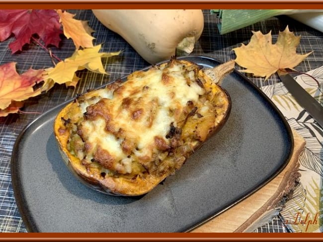 Courge Butternut Farcie Au Boeuf Et Poireaux Recette Par Oh La Gourmande 