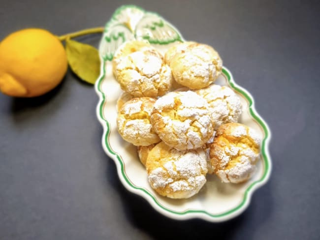 Bouchées craquelées au citron ou lemon crinkles