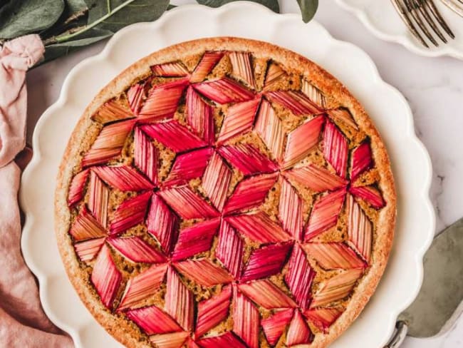 Tarte A La Rhubarbe Amande