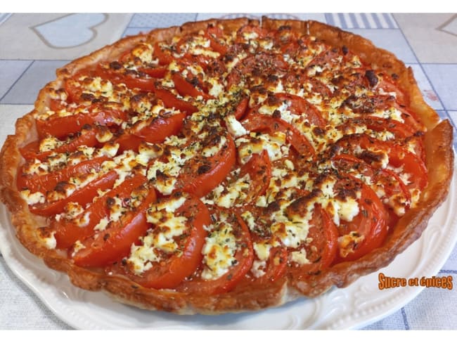 Tarte tomates et fromage feta : recette Tarte tomates feta