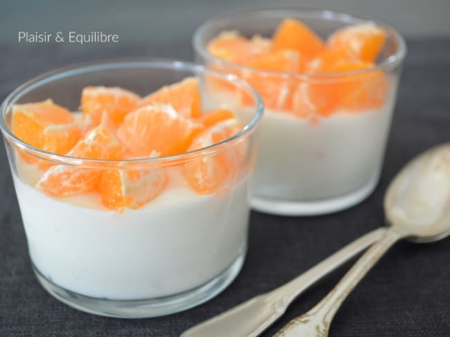 Crème à la ricotta, au yaourt skyr et aux clémentines