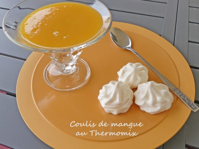 Recette Coulis de mangue au Thermomix pour napper vos desserts
