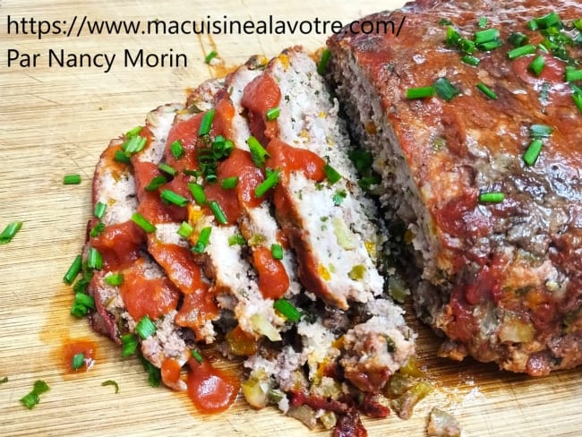 Pain de viande à la sauce tomate aux herbes aromatiques - Recette par