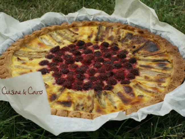 Tarte à La Rhubarbe Et Framboise chefsimon.com