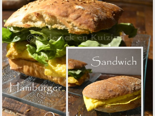Hamburger ou Sandwich à l’omelette