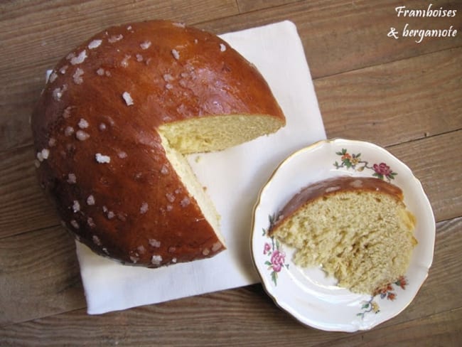 Brioche A La Puree D Amandes Recette Par Framboises Et Bergamote