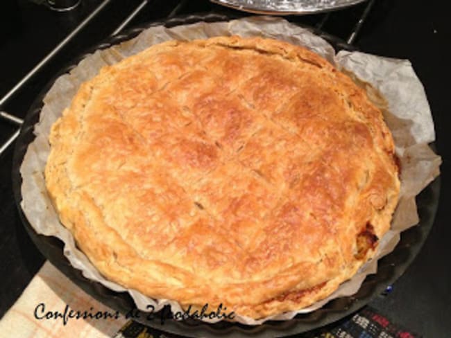 Tourte poireau gorgonzola et amandes