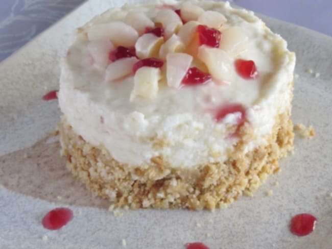 Cheesecake Sans Cuisson Aux Litchis Framboises Et Eau De Rose Recette Par Il était Une Recette 