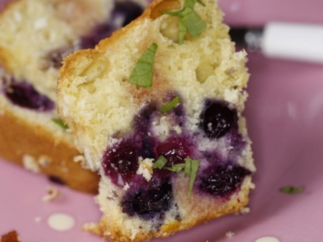Cake Aux Myrtilles Menthe Et Citron Recette Par Epicetout