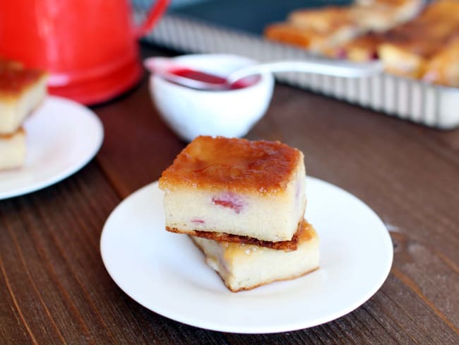 Gateau De Semoule Caramelise Aux Framboises A La Vanille Et A La Fleur D Oranger Recette Par Royal Chill