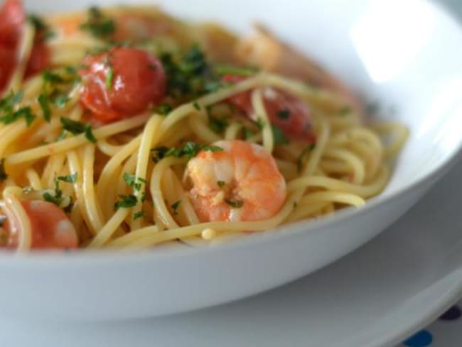 Spaghettis aux scampis comme en Italie