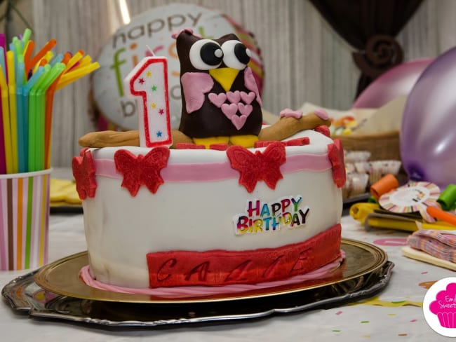 Gateau D Anniversaire Hibou Damier Chocolat Vanille Recette Par Emilie Sweetness