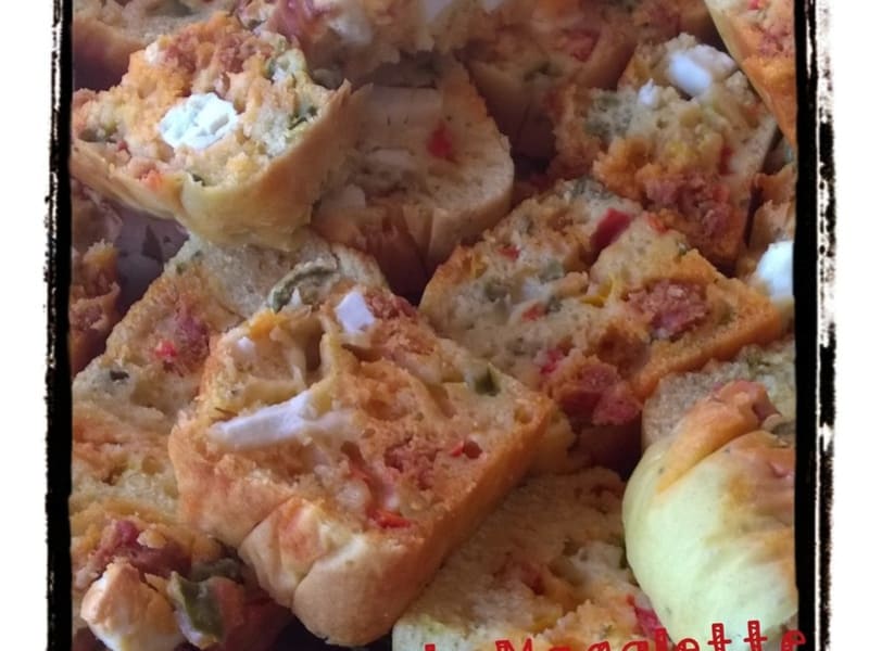 Cake Sale Chorizo Poivrons Feta Olives Recette Par Les Delices