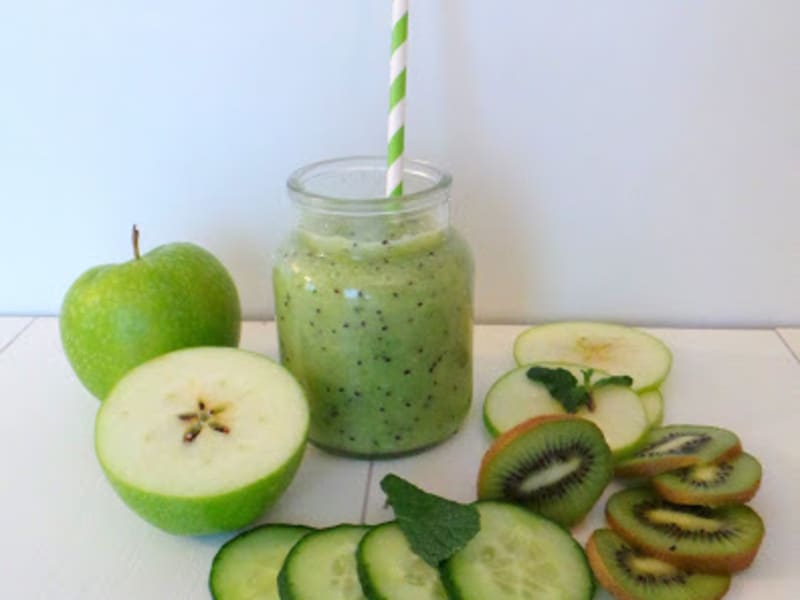 smoothie concombre pomme kiwi