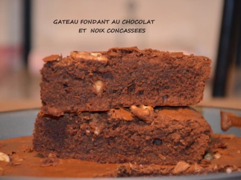 Gateau Fondant Au Chocolat Aux Noix Recette Par Sarah