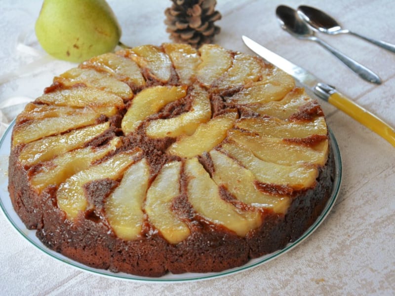 Gateau Renverse Poires Et Chocolat Noir Recette Par Flo Au Fil Du Thym