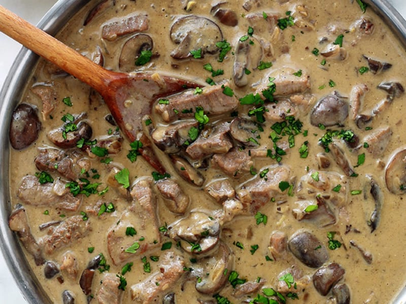 Boeuf stroganoff classique (ou boeuf strogonoff, stroganov) - Recette par  Cuisine Culinaire