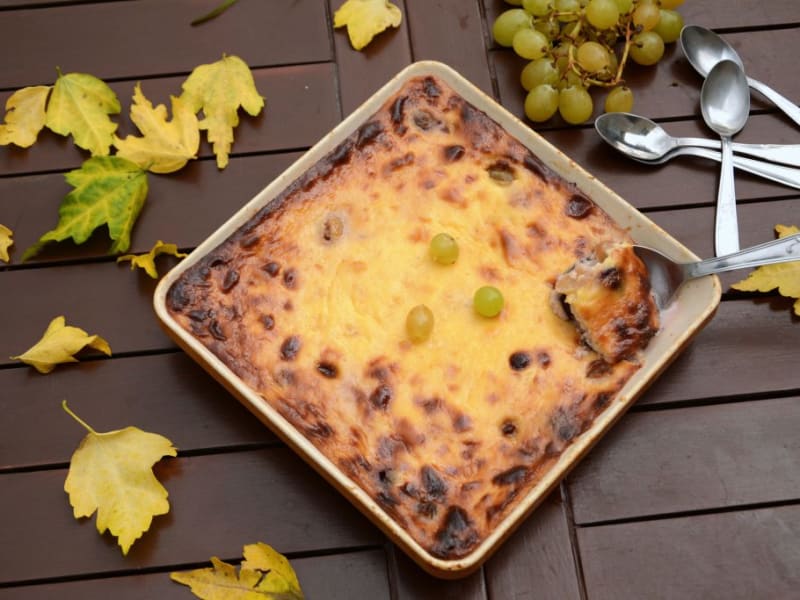 Gateau D Automne Au Raisin Frais Et Fromage Blanc Comme Un Clafoutis Recette Par Flo Au Fil Du Thym