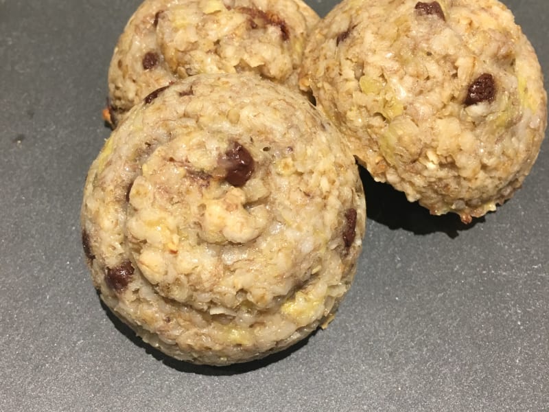 Petits Moelleux Healthy Du Petit Dejeuner Bananes Flocons D Avoine Et Pepites De Chocolat Recette Par Audecuisine