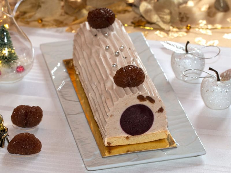 J'en reste baba: Bûche marrons, myrtilles