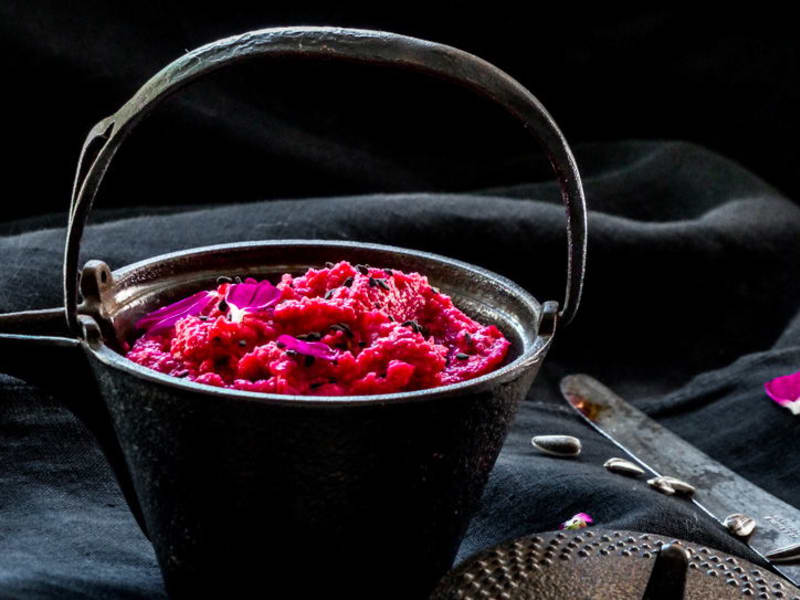 Houmous Pois Chiche Et Betterave Au Sesame Noir Recette Par