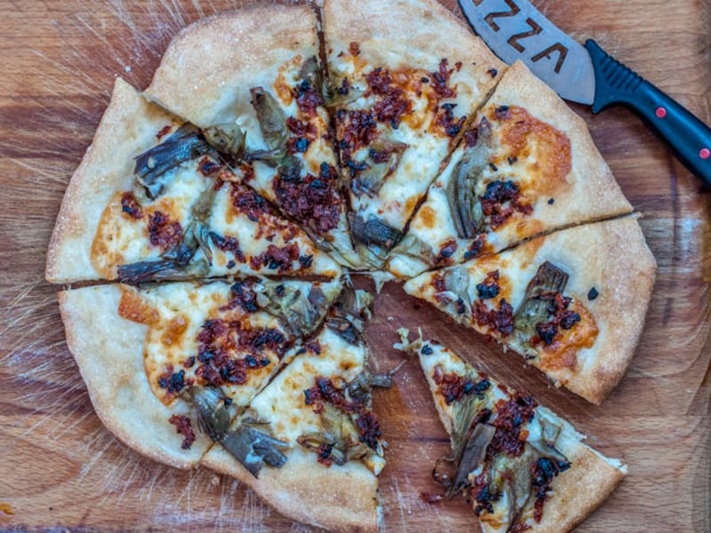 Pizza Aux Artichauts Frais Recette Par Yourguardianchef