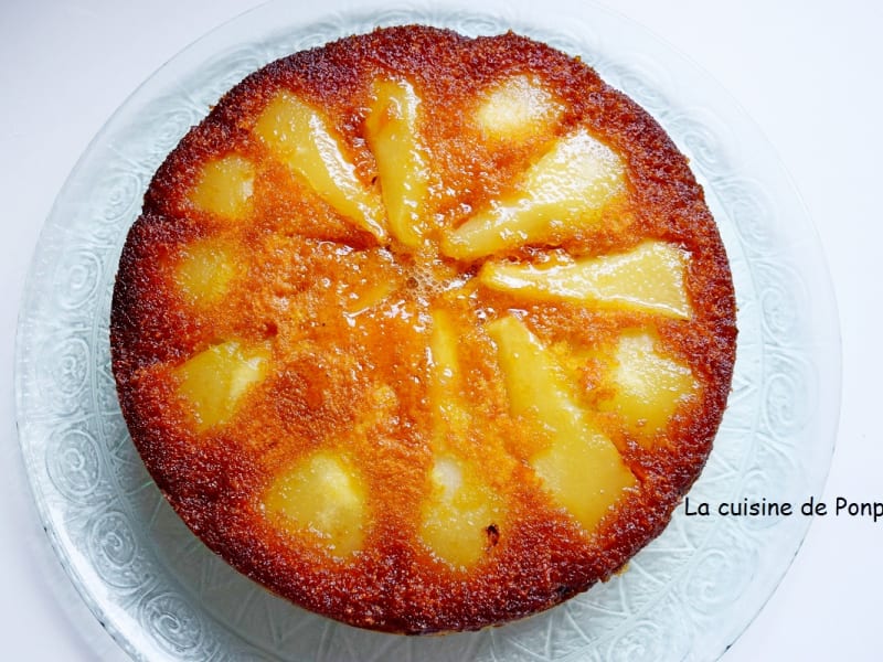 Gateau Aux Poires Caramelisees Parfumees A La Liqueur De Poire Williams Recette Par Miamponpon