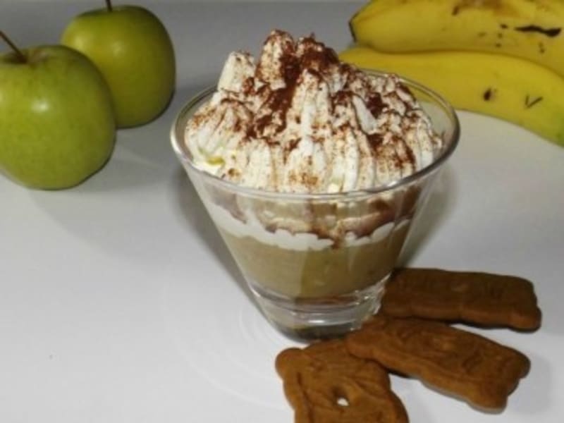 Recette de Verrine de compote de Pommes et crème de marron - Prosain