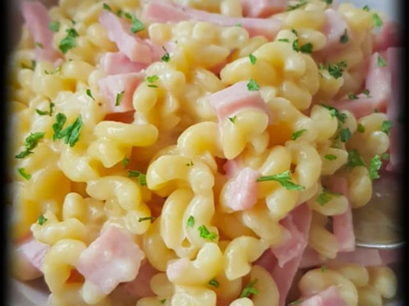 Risotto de coquillettes et Jambon comme un coquillotto - Recette par Une  Petite Faim