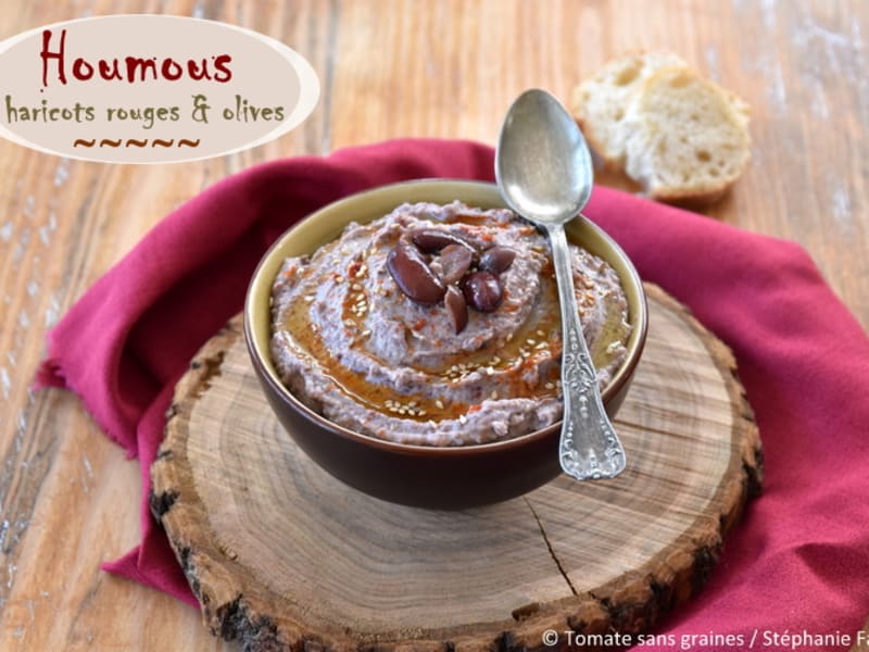Houmous De Haricots Rouges Aux Olives Noires De Nice Recette Par