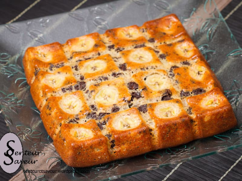 Gateau Moelleux Aux Bananes Et Aux Pepites De Chocolat Recette Par Senteur Et Saveur
