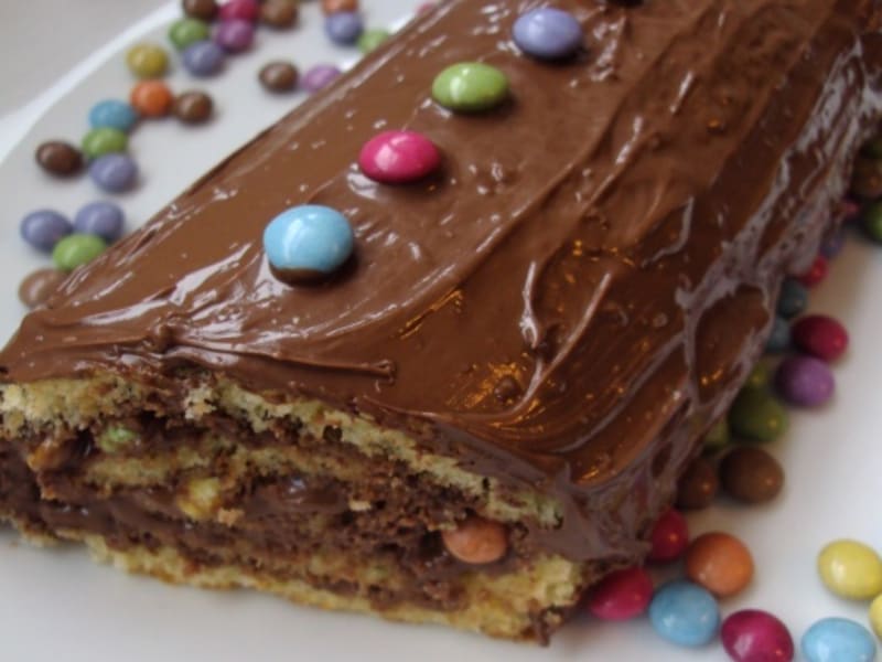 Gateau Roule Au Nutella Et Aux Smarties Recette Par Recettes Pour Se Regaler