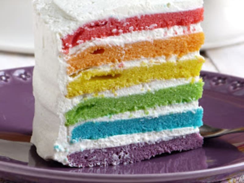 Gateau Arc En Ciel Ou Rainbow Cake Un Layer Cake Aux Couleurs De L Arc En Ciel Recette Par Chic Chic Chocolat