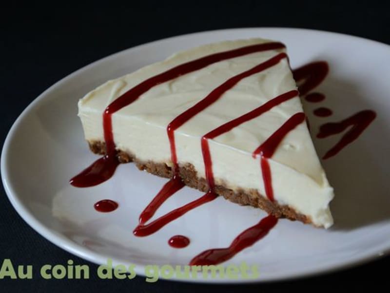 Cheesecake Speculoos Chocolat Blanc Et Coulis Framboise Recette Par Jerome