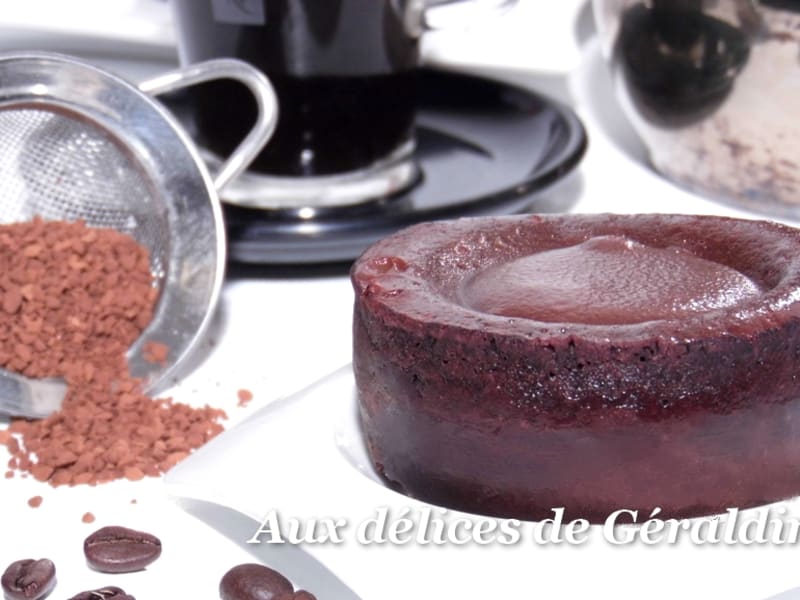 Fondant Au Chocolat Coeur Coulant Au Cafe Recette Par Aux Delices De Geraldine