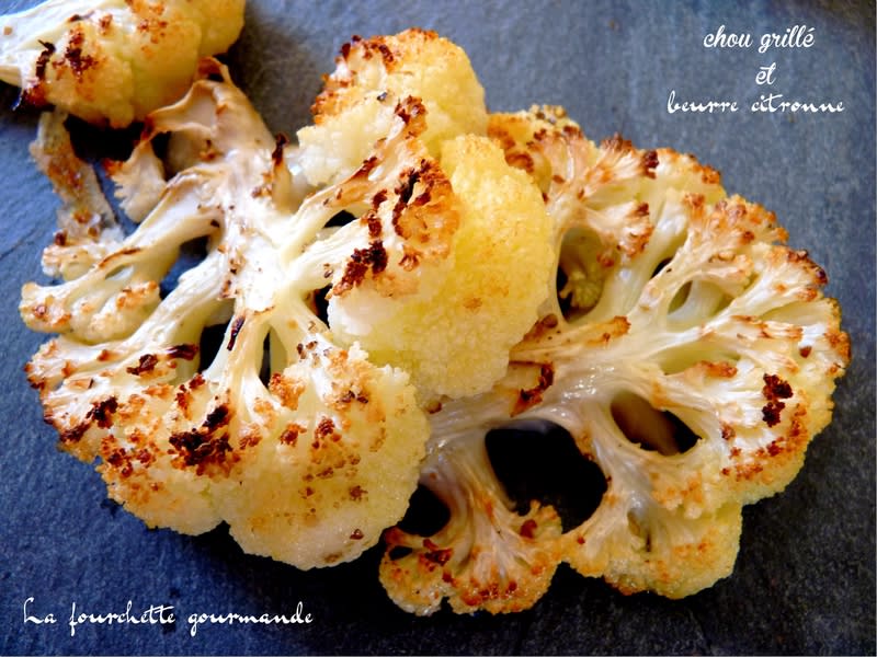 Chou Fleur Grille Sauce Beurre Citron Recette Par Somphet