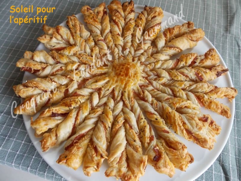 Soleil Pate Feuilletee Et Jambon Pour L Aperitif Recette Par Croquant Fondant Gourmand