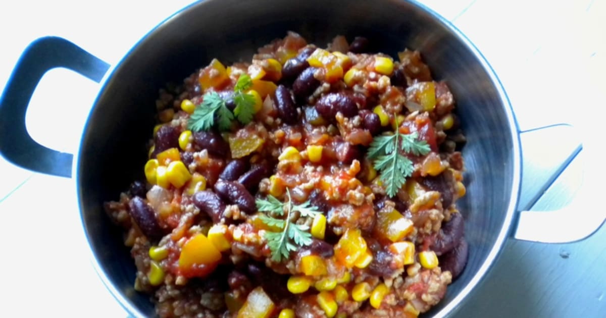 Chili con carne express et facile à ma façon Recette par Mimm