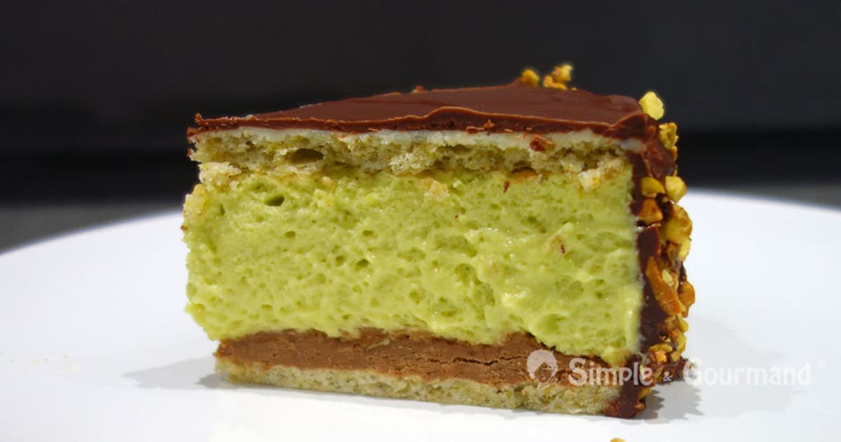 Entremets chocolat pistache - Recette par Simple & Gourmand