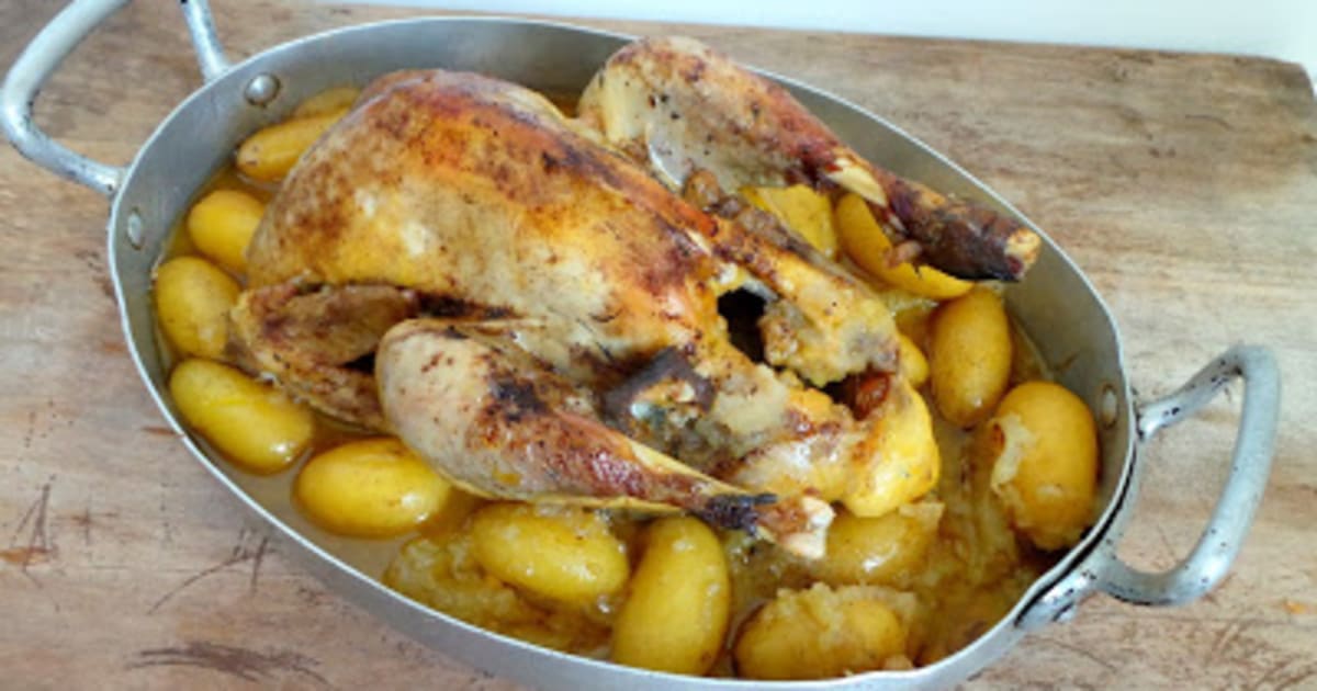 Pintade Au Four Et Pommes De Terre Grenaille