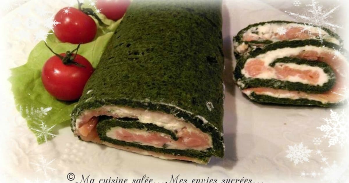 Gateau Roule Saumon Epinards Recette Par Ma Cuisine Salee Mes Envies Sucrees