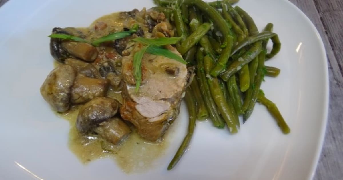 Filet mignon aux champignons sauce estragon en cocotte Recette par