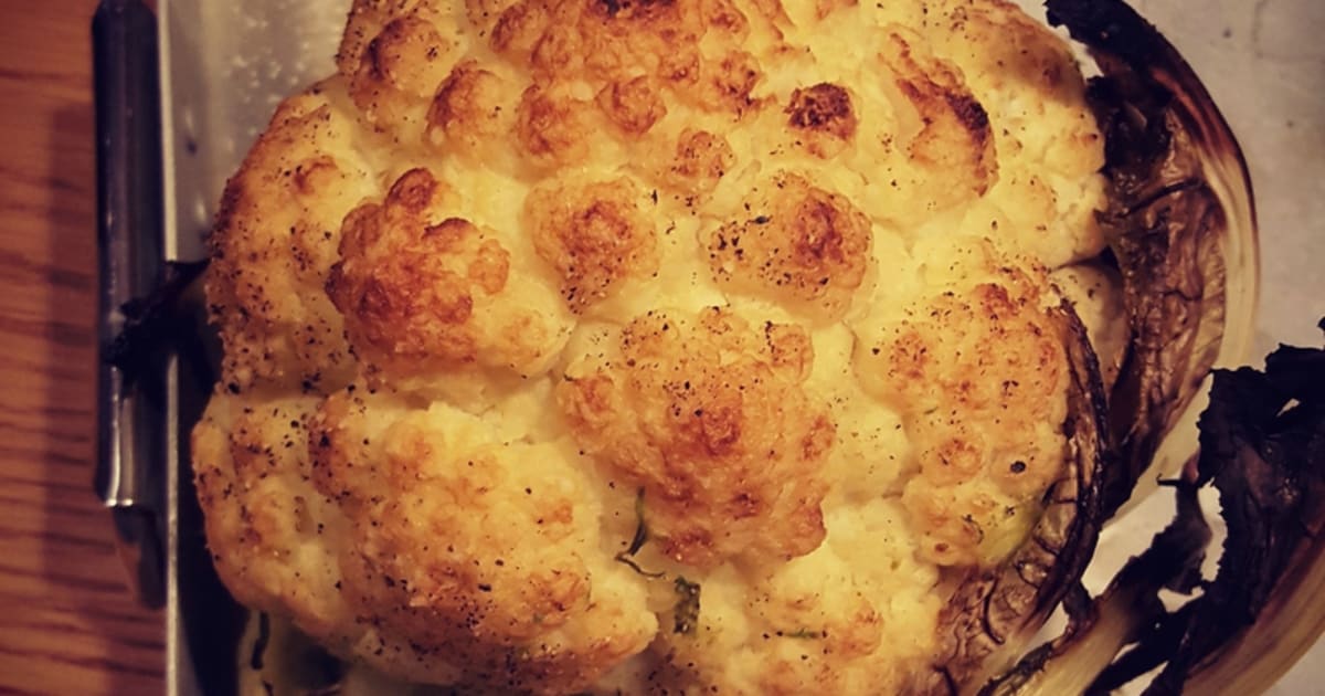 Chou Fleur Entier Roti Au Four Recette Par Try This