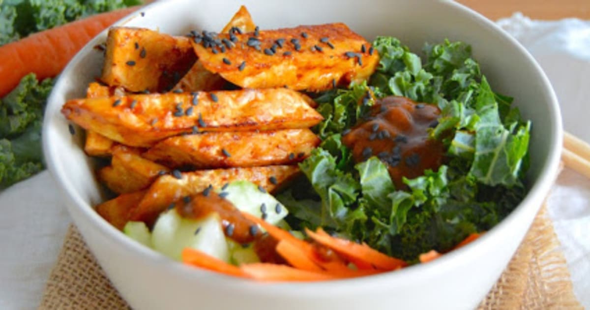 Tempeh laqué aux sauces soja et BBQ Recette par Rosenoisettes