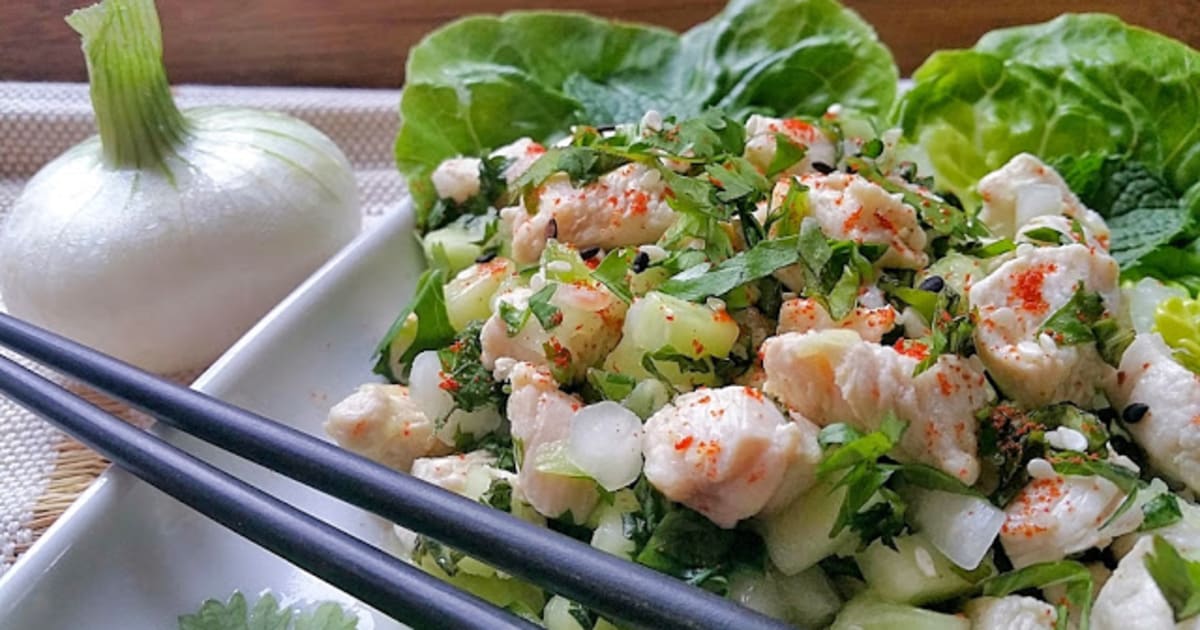 Laab Kai salade croquante thaïlandaise au poulet Recette par