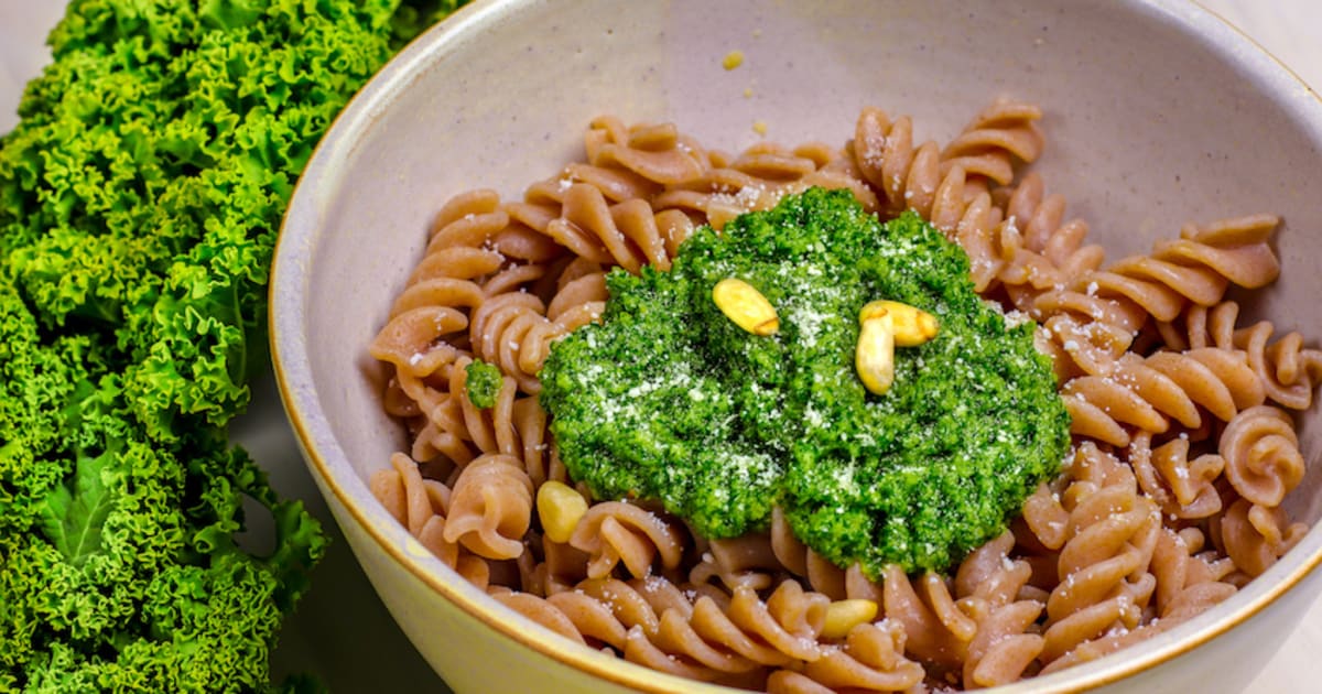 Pesto de chou kale à la ricotta ça change du basilic Recette par