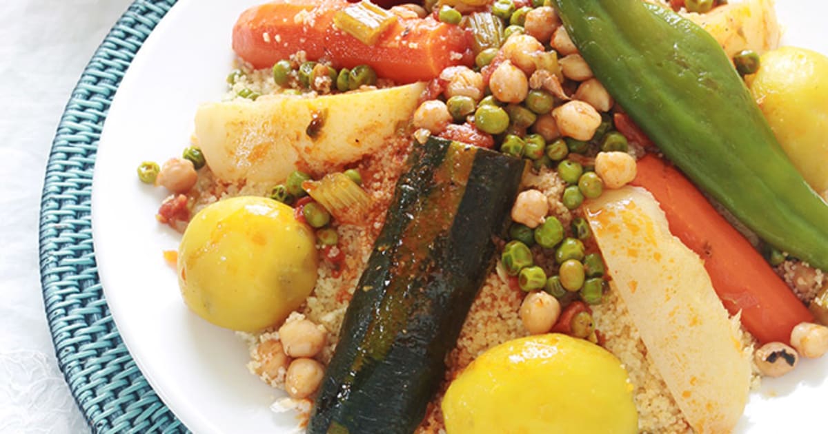 Couscous algérien aux légumes (avec ou sans viande) Recette par Cuisine Culinaire