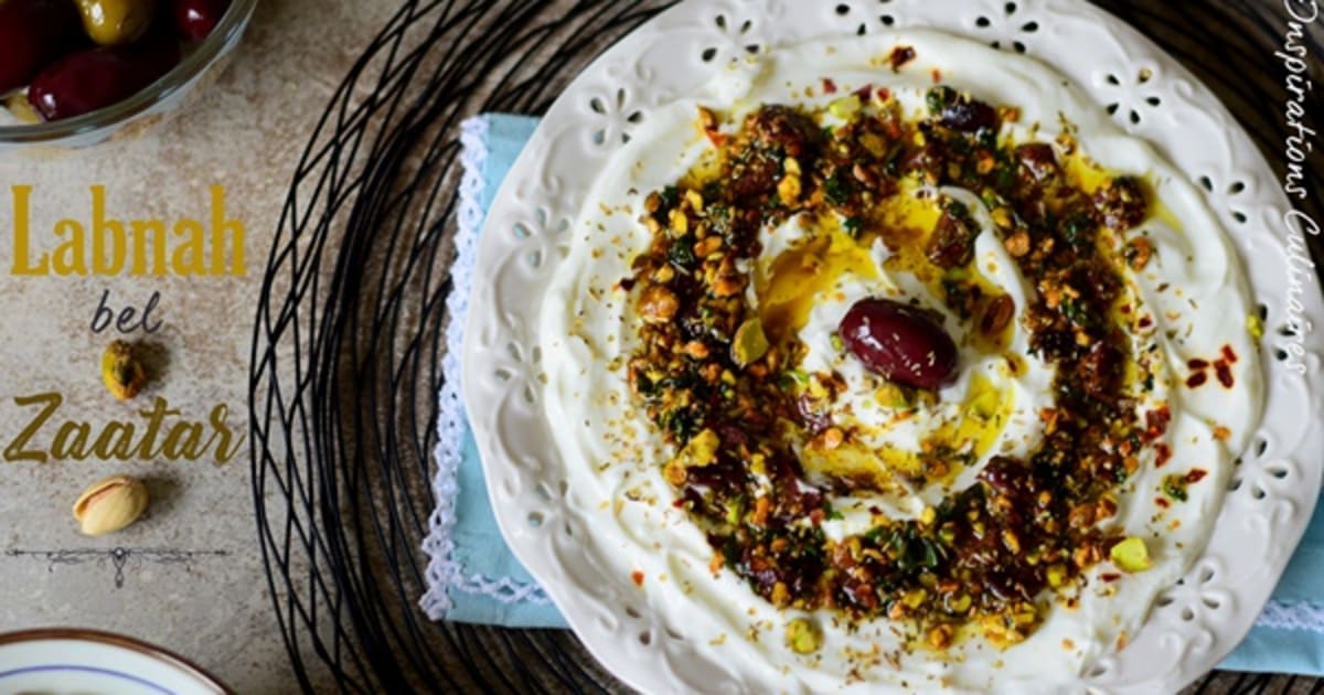 Labneh libanais au zaatar et pistache (mezze libanais) Recette par