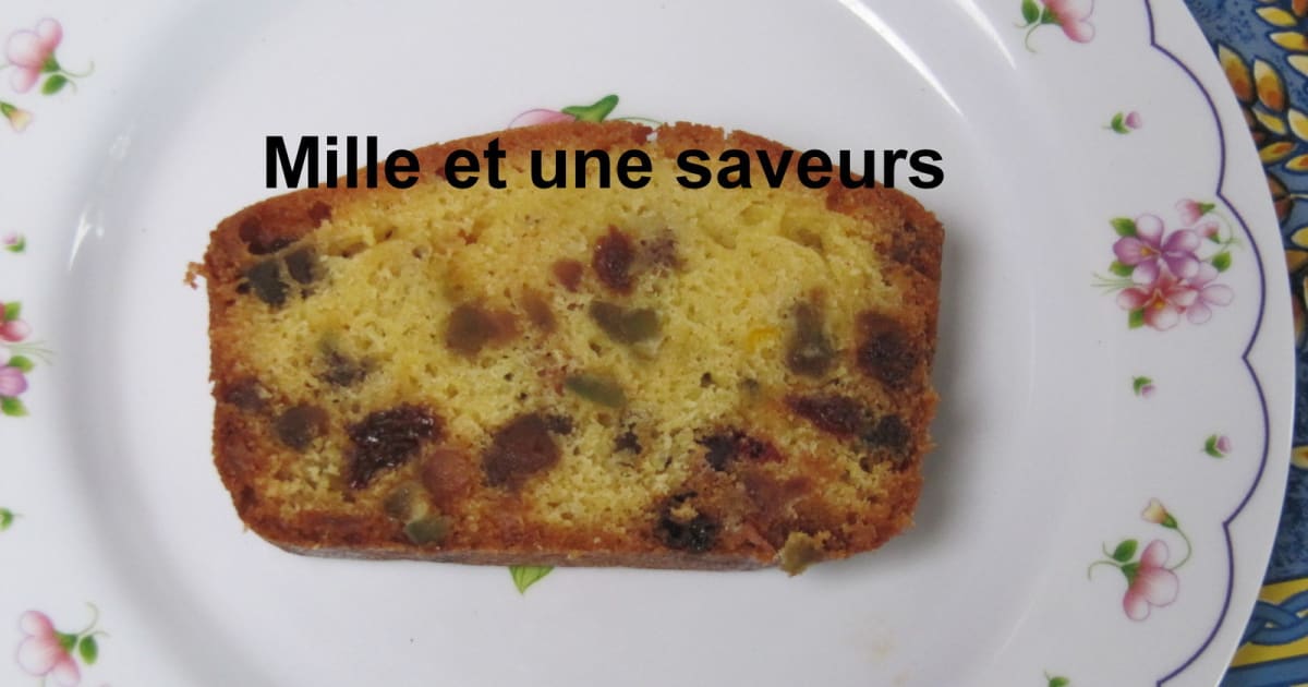 Cake aux fruits confits et huile d'olive fruitée, une recette tirée du