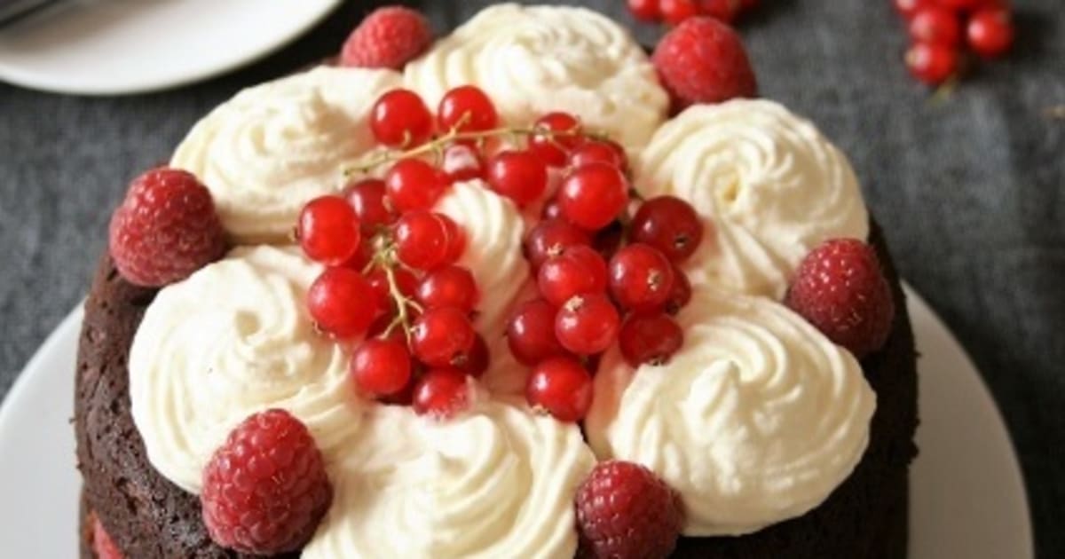 Moelleux Au Chocolat Garni A La Creme Mascarpone Et Framboises Recette Par Allergique Gourmand